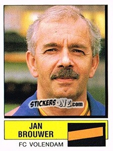 Figurina Jan Brouwer - Voetbal 1987-1988 - Panini