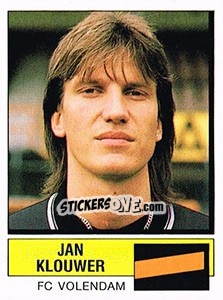 Sticker Jan Klouwer - Voetbal 1987-1988 - Panini