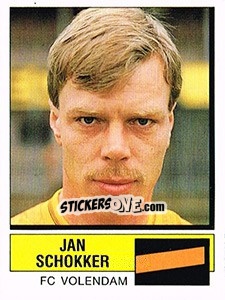 Sticker Jan Schokker - Voetbal 1987-1988 - Panini