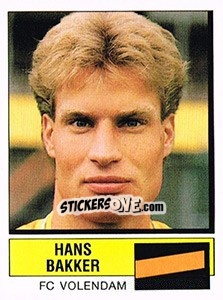 Figurina Hans Bakker - Voetbal 1987-1988 - Panini