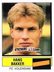 Sticker Hans Bakker - Voetbal 1987-1988 n. 284 - Panini