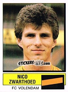 Sticker Nico Zwarthoed - Voetbal 1987-1988 - Panini