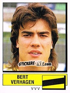 Sticker Bert Verhagen - Voetbal 1987-1988 - Panini