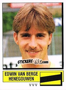 Sticker Edwin van Berge-Henegouwen - Voetbal 1987-1988 - Panini