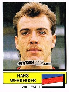 Sticker Hans Werdekker - Voetbal 1987-1988 - Panini