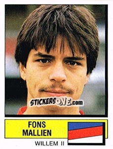 Sticker Fons Mallien - Voetbal 1987-1988 - Panini