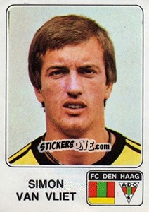 Sticker Simon van Vliet - Voetbal 1978-1979 - Panini