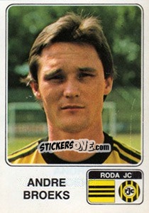 Sticker Andre Broecks - Voetbal 1978-1979 - Panini