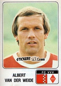 Sticker Albert van der Weide - Voetbal 1978-1979 - Panini