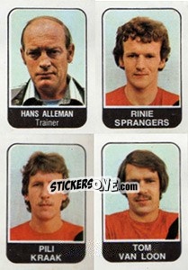 Sticker Hans Alleman / Rene Sprangers / Pili Kraak / Tom van Loon - Voetbal 1978-1979 - Panini