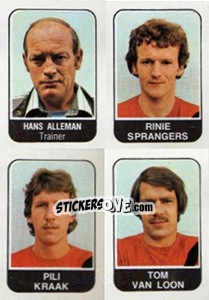 Sticker Hans Alleman / Rene Sprangers / Pili Kraak / Tom van Loon - Voetbal 1978-1979 n. 335 - Panini
