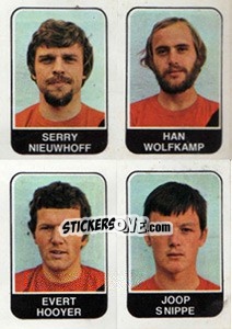 Cromo Serry Nieuwhoff / Han Wolfkamp / Evert Hooyer / Joop Snippe - Voetbal 1978-1979 - Panini