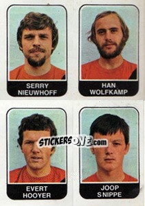 Sticker Serry Nieuwhoff / Han Wolfkamp / Evert Hooyer / Joop Snippe - Voetbal 1978-1979 n. 336 - Panini