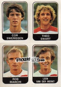 Sticker Cor Swerissen / Theo Swart / Rob Bianchi / Leen van der Mierkt - Voetbal 1978-1979 n. 340 - Panini