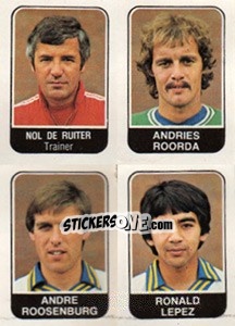 Sticker Nol de Ruiter / Andries Roorda / Andre Roosenburg / Ronald Lepez - Voetbal 1978-1979 - Panini