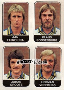 Cromo Jan Ferwerda / Klaus Roosenburg / Johan Groote / Herman Vreeburg - Voetbal 1978-1979 - Panini