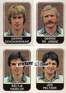 Figurina Gerrie Schouwenaar / Gerrie de Jonge / Eeltje Hazelof / Jos Peltzer - Voetbal 1978-1979 - Panini