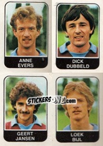 Sticker Anne Evers / Dick Dubbeld / Geert Jansen / Loek Bijl