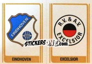 Cromo Badge Eindhoven / Badge Excelsior - Voetbal 1978-1979 - Panini