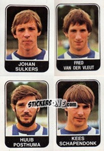 Sticker Johan Sulkers / Fred van der Vleut / Huub Posthuma / Kees Schapendonk - Voetbal 1978-1979 n. 355 - Panini
