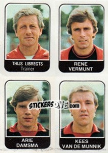 Sticker Thijs Libregts / Rene Vermunt / Arie Damsma / Kees van de Munnik - Voetbal 1978-1979 n. 356 - Panini