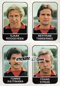 Sticker Sjaak Roggeveen / Bertram Tabbernee / Tonnie Pattinama / Frans Struis - Voetbal 1978-1979 - Panini