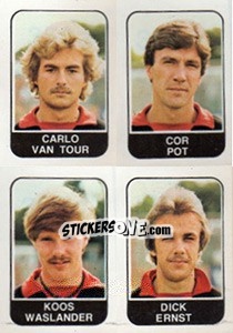 Sticker Carlo van Tour / Cor Pot / Koos Waslander / Dick Ernst - Voetbal 1978-1979 n. 358 - Panini