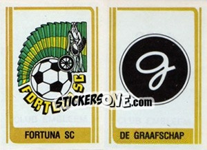 Sticker Badge Fortuna S.C. / Badge De Graafschap - Voetbal 1978-1979 n. 359 - Panini