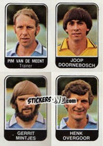 Cromo Pim van der Meent / Joop Doornebosch / Gerrit Mintjes / Henk Overgoor - Voetbal 1978-1979 - Panini