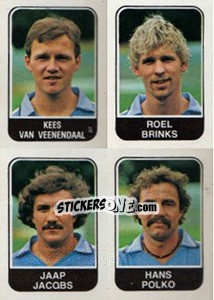 Sticker Kees van Vienedaal / Roel Brinks / Jaap Jacobs / Hans Polko - Voetbal 1978-1979 n. 365 - Panini