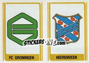 Sticker Badge F.C. Groningen / Badge Heerenveen