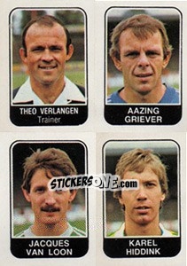 Sticker Theo Verlangen / Aazing Griever / Jacques van Loon / Karel Hiddink - Voetbal 1978-1979 n. 367 - Panini