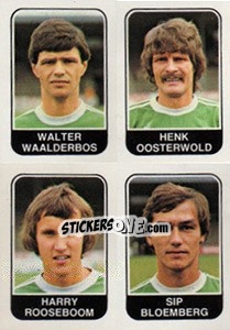 Sticker Walter Waalderbos / Henk Oosterwold / Harry Rooseboom / Sip Bloemberg - Voetbal 1978-1979 n. 368 - Panini