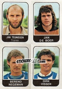 Sticker Jan Tejinssen / Jan de Boer / Berend Negeman /  Dirk Visser - Voetbal 1978-1979 n. 370 - Panini