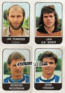 Cromo Jan Tejinssen / Jan de Boer / Berend Negeman /  Dirk Visser - Voetbal 1978-1979 - Panini