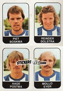 Sticker Piet Boskma / Reinder Dolstra / Aage Postma / Mollo Eyer - Voetbal 1978-1979 - Panini