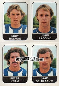 Cromo Eddy Bosman / John Padding / Peter Kram / Jaap de Blaauw - Voetbal 1978-1979 - Panini