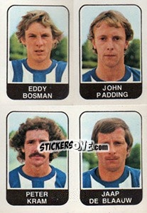 Sticker Eddy Bosman / John Padding / Peter Kram / Jaap de Blaauw - Voetbal 1978-1979 n. 372 - Panini