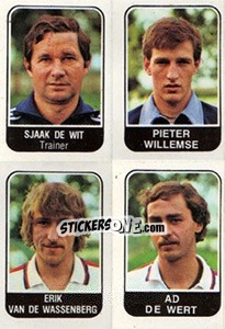 Cromo Sjaak de Wit / Pieter Willemse / Erik van de Wassenberg / Ad de Wert - Voetbal 1978-1979 - Panini