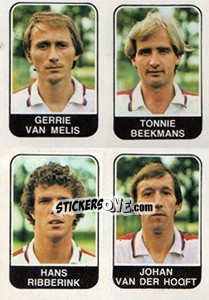 Sticker Gerrie van Melis / Tonnie Beekmans / Hans Ribberink / Johan van der Hooft - Voetbal 1978-1979 - Panini