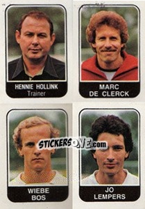Sticker Hennie Hollink / Marc de Clerck / Wiebe Bos / Jo Lempers - Voetbal 1978-1979 n. 377 - Panini