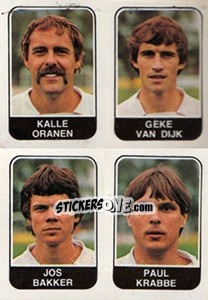 Sticker Kalle Oranen / Geke van Dijk / Jos Bakker / Paul Krabbe - Voetbal 1978-1979 n. 378 - Panini
