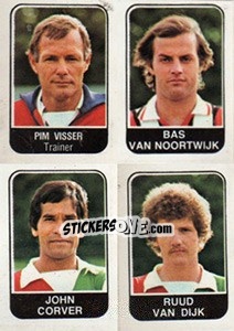 Sticker Pim Visser / Bas van Noortwijk / John Corver / Ruud van Dijk - Voetbal 1978-1979 n. 381 - Panini