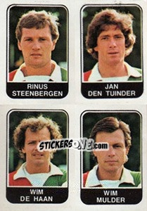Sticker Rinus Steenbergen / Jan den Tuinder / Wim de Haan / Wim Mulder - Voetbal 1978-1979 n. 382 - Panini