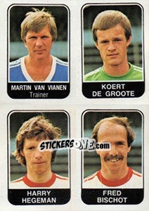Sticker Martin van Vianen / Koert de Groote / Harry Hegeman / Fred Bischot - Voetbal 1978-1979 n. 384 - Panini