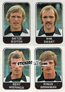 Sticker Sietze Boiten / Wim Swart / Bert Wieringa / Rinus Brinkman - Voetbal 1978-1979 n. 389 - Panini