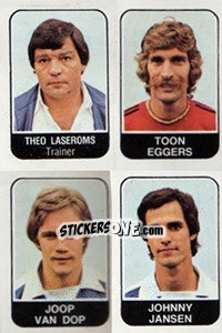 Figurina Theo Laseroms / Toon Eggers / Joop van Dop / Johnny Jansen - Voetbal 1978-1979 n. 391 - Panini