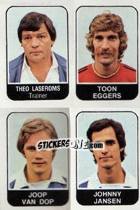 Sticker Theo Laseroms / Toon Eggers / Joop van Dop / Johnny Jansen - Voetbal 1978-1979 - Panini