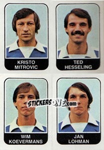 Figurina Kristo Mitrovic / Ted Hesseling / Wim Koevermans / Jan Lohman - Voetbal 1978-1979 - Panini