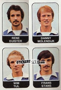 Cromo Rene Duister / Danny Molendijk / Wim Tijl / Frans Stans - Voetbal 1978-1979 - Panini